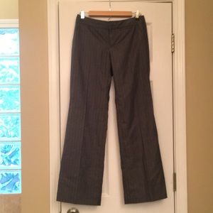 Banana Republic gray pinstripe trousers
